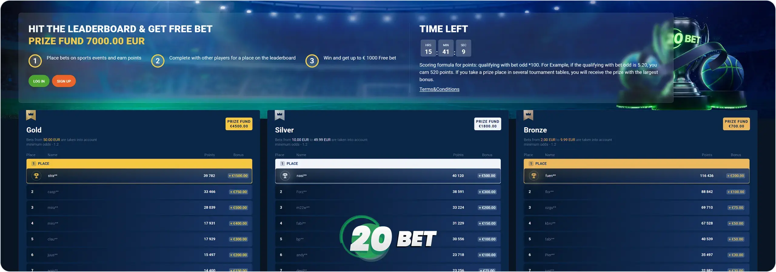 20Bet オンライントーナメント 20Bet オンライントーナメント